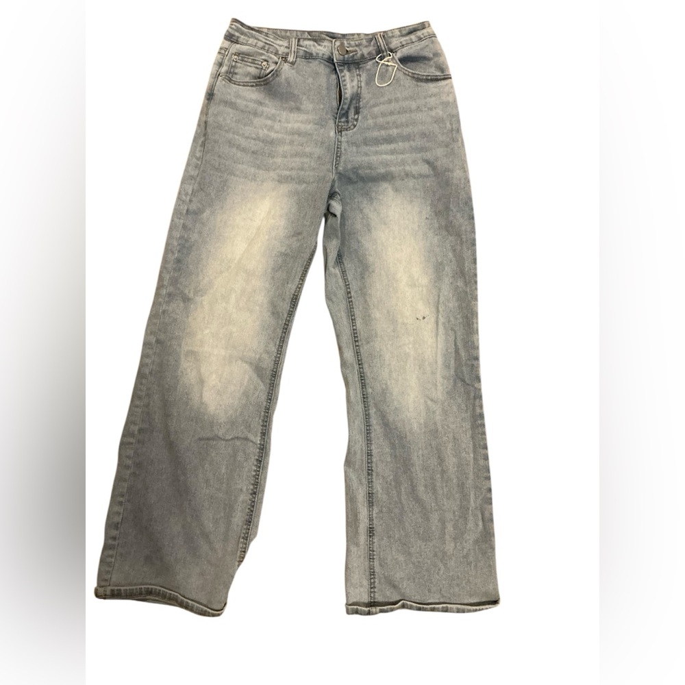 A Classy Chic Boutique Women's Light Gray Wide Leg Jeans